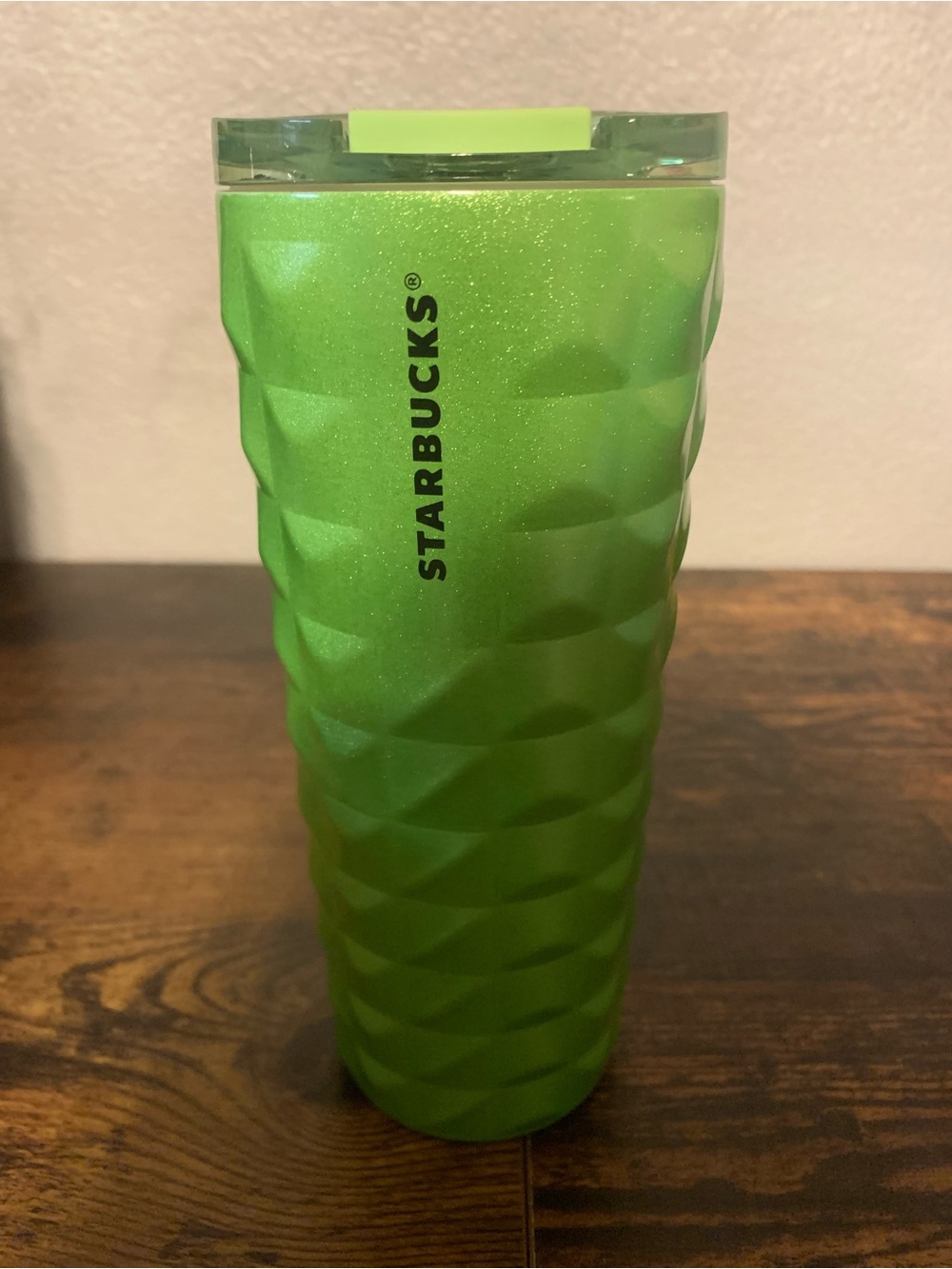 Starbucks Green Textured Travel Tumbler Insulated 16oz